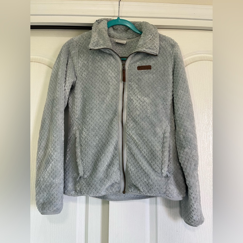 Light blue soft Columba full zip jacket